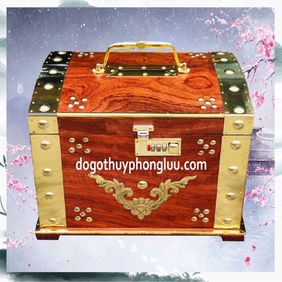 Rương hòm đựng đồ có mã số gỗ hương loại lớn
