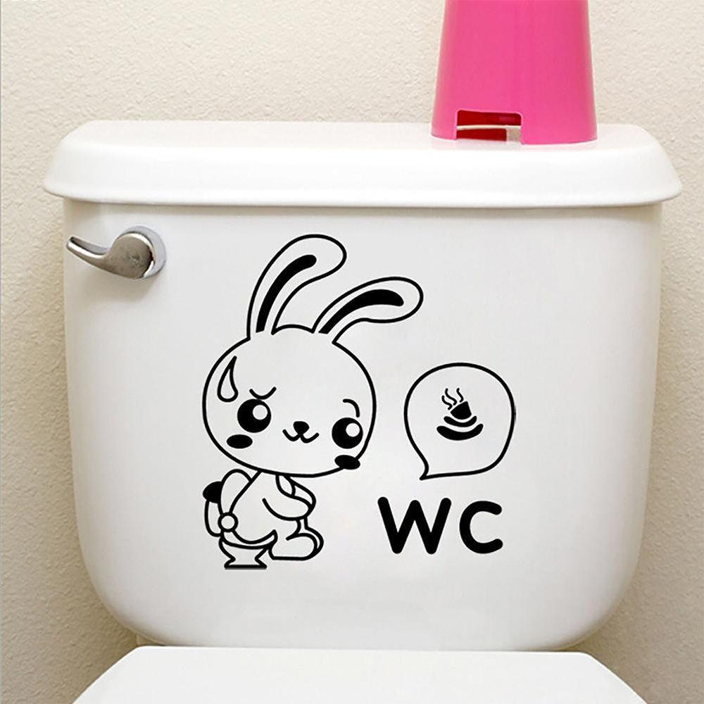 1 Miếng Dán Toilet Chống Thấm Nước Họa Tiết Hoạt Hình Dễ Thương