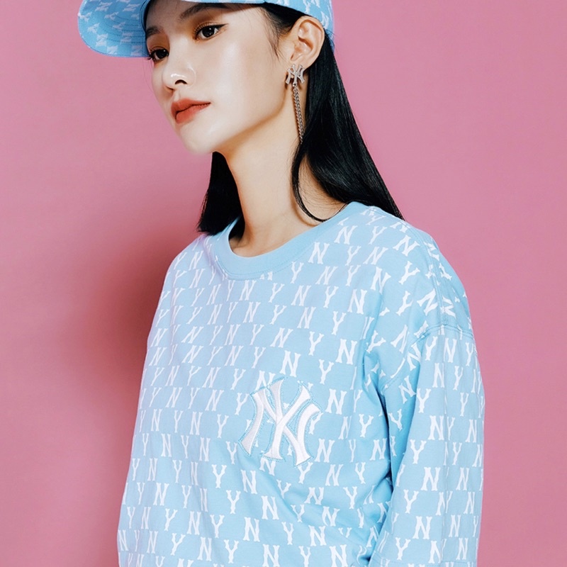 Áo Thun MLB Monogram Xanh Baby Siêu Dễ thương