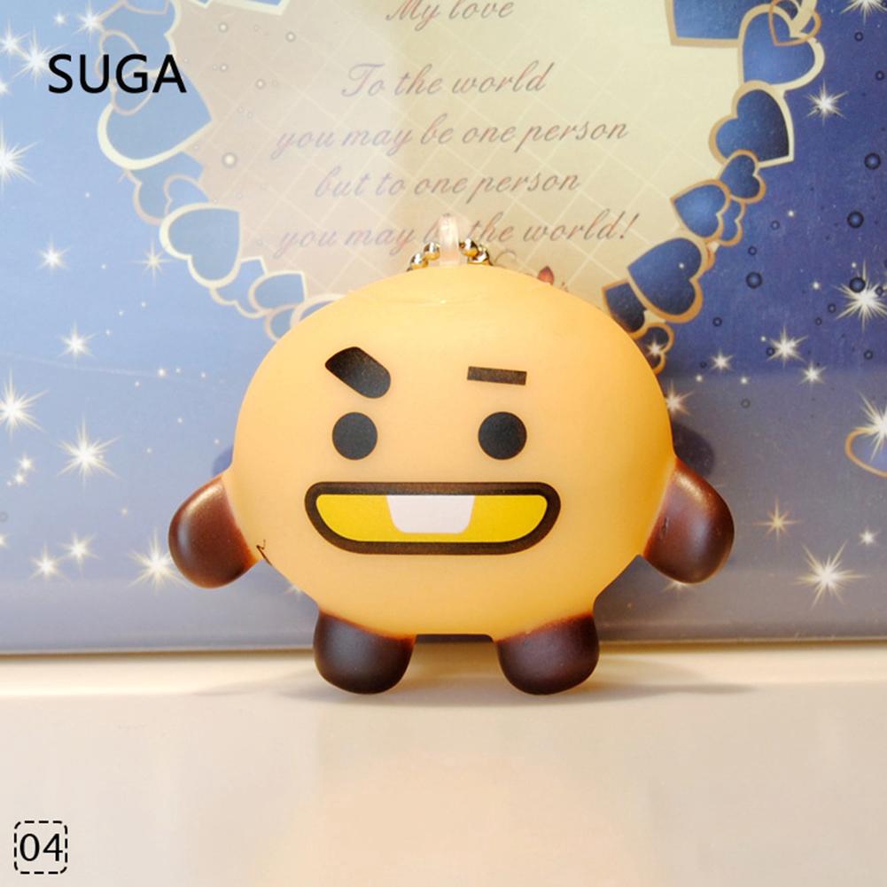 KPOP BTS BT21 PVC Keychain Pandent Decor RM JIN V JIMIN JUNGKOOK Người hâm mộ Quà tặng