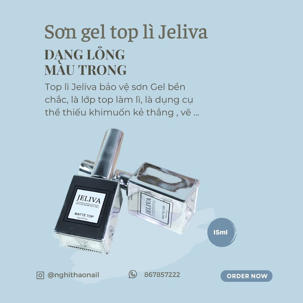 Sơn gel top lì Jeliva 15ml