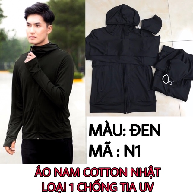 ÁO NAM COTTON 2 LỚP VÀ 1 LỚP THÔNG HƠI NANO CHỐNG TIA UV , chống bụi NANO LOẠI 1