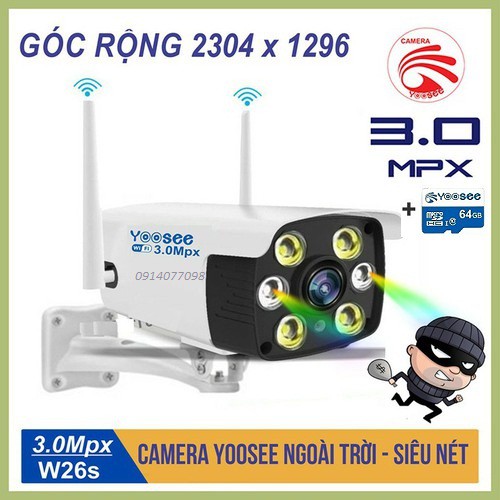 Camera Yoosee Ngoài Trời 3M Ban Đêm Có Màu