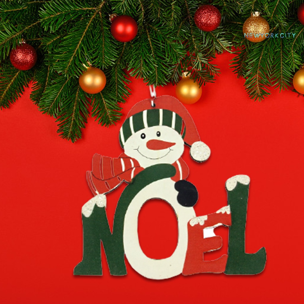 Phụ Kiện Trang Trí Giáng Sinh Kiểu Hoạt Hình Bắt Mắt Bằng Gỗ