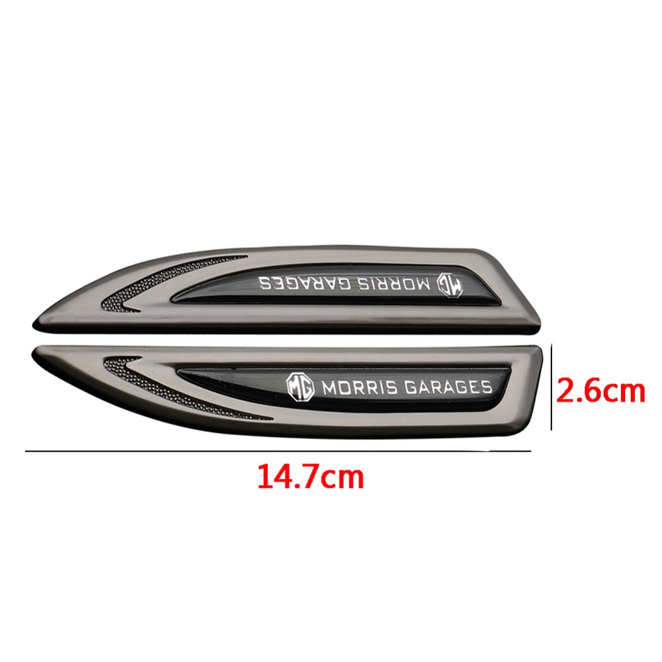 Set 2 miếng dán tấm chắn bùn xe hơi bằng kim loại trang trí cho MG ZS HS MG3 MG5
