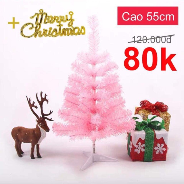 Cây Thông Noel Hồng Để Bàn