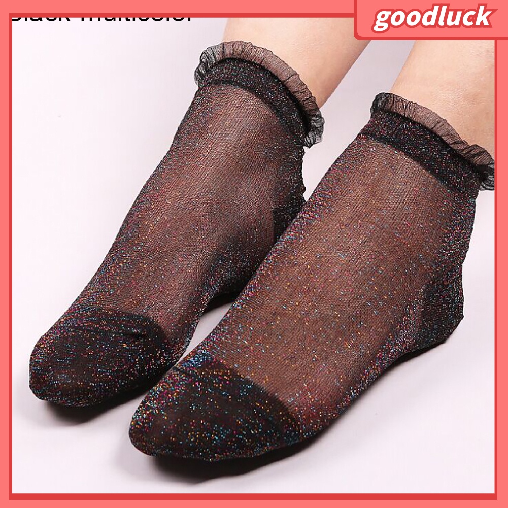 Vớ Lưới Xuyên Thấu Đính Kim Tuyến Thời Trang Dành Cho Nữ