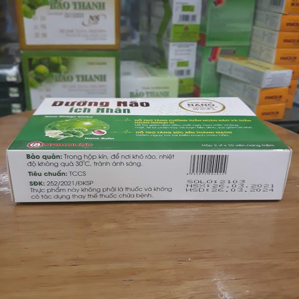 DƯỠNG NÃO ÍCH NHÂN HỘP 20 VIÊN (Chính hãng)