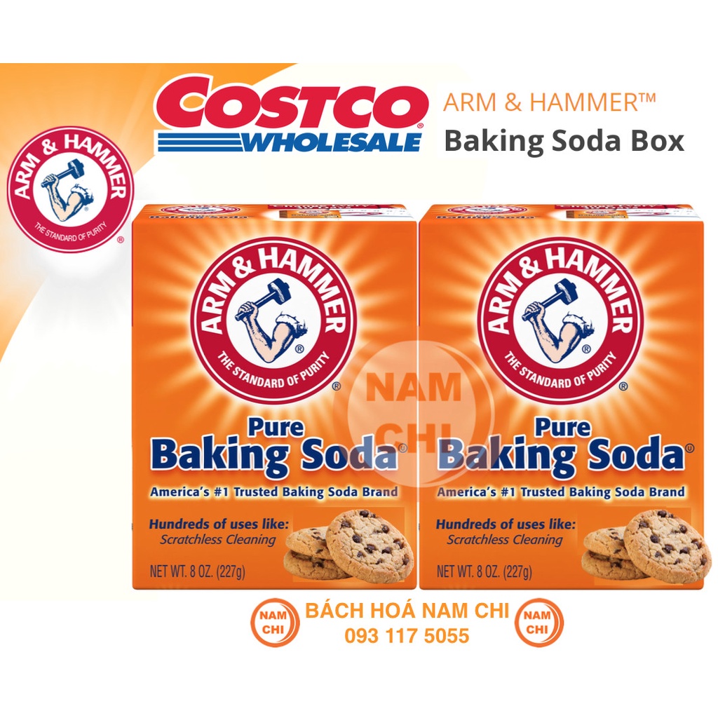 [BỘ 2 HỘP] Bột Baking Soda Arm &amp;amp; Hammer 454g Nhập Khẩu Mỹ