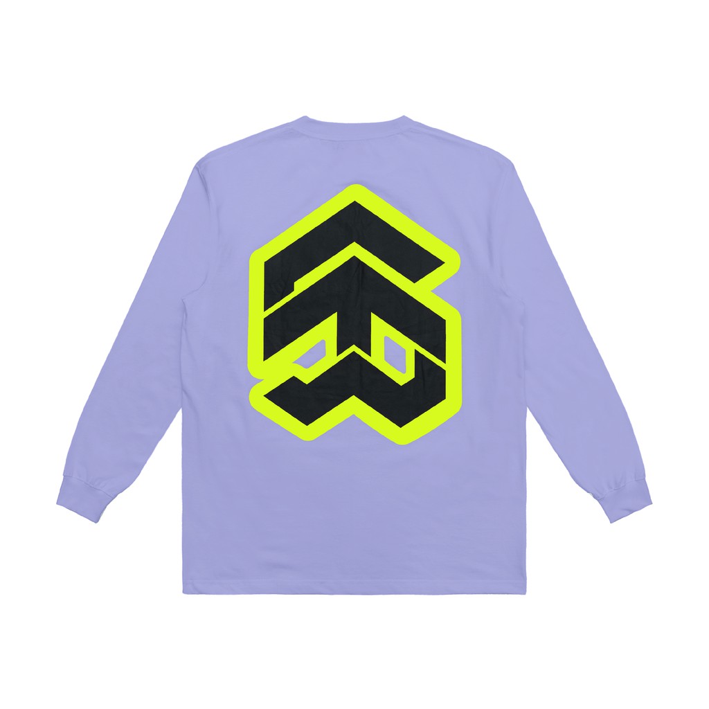 5THEWAY /stroke/ BIG LOGO LS NEW TEE in PASTEL LILAC aka Áo Thun Tím Tay Dài