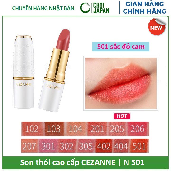Son Cezanne lì dưỡng 406(Đỏ rượu base hồng) 501 (Đỏ Cam) 206 (Hồng Sen) 402(đỏ cherry) 102 (Cam Đất) 205 (Hồng đào) | BigBuy360 - bigbuy360.vn
