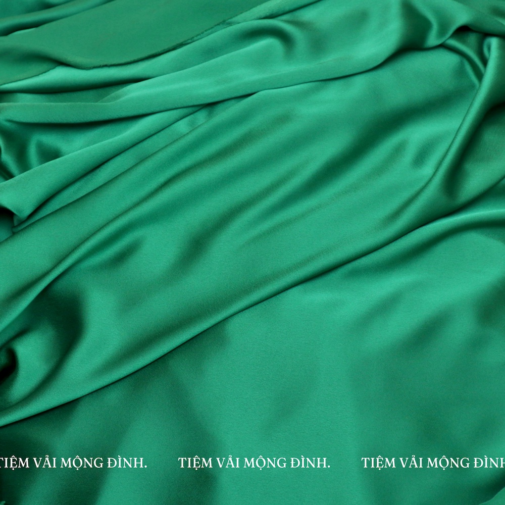 Vải Satin Cao Cấp Tone Xanh