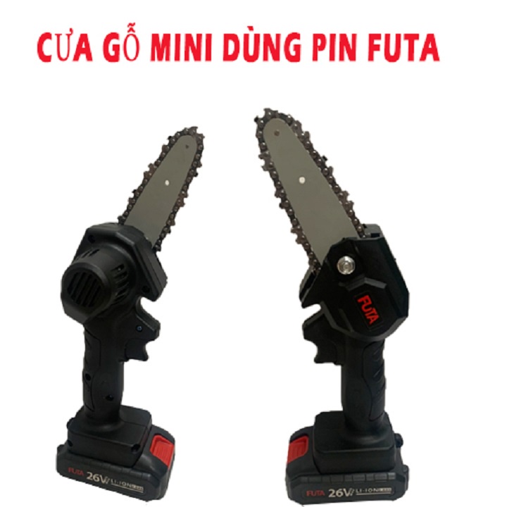 CƯA XÍCH CẦM TAY MINI FUTA vs NKG BẰNG PIN 26V (tặng 2 PIN ) Tiện ích làm vườn, hiệu quả công việc