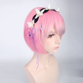 Tóc giả Ram Rem cosplay Re zero