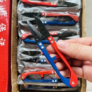 KÉO BẤM CHỈ RĂNG CƯA CÁN XANH,ĐỎ-12 cây/1 vỉ
