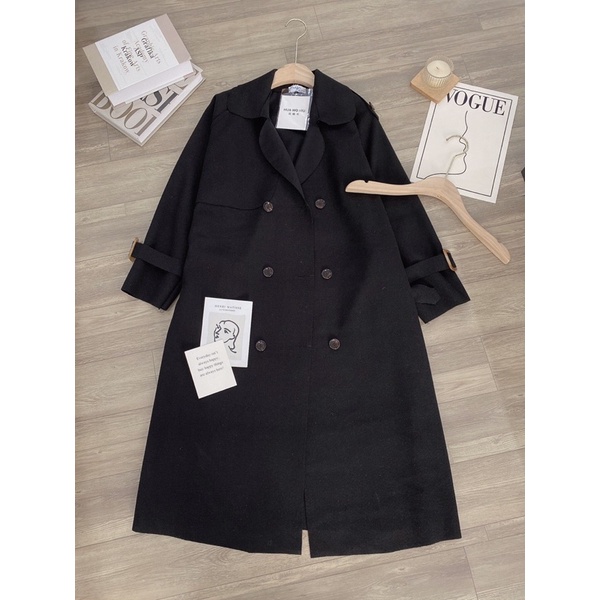 Áo mangto dạ dáng dài chất da len siêu dày dặn ( hàng chuẩn ảnh ) | BigBuy360 - bigbuy360.vn