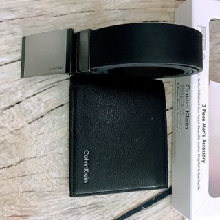 SET DÂY NỊT KÈM VÍ DA NAM CK (FULL BOX)
