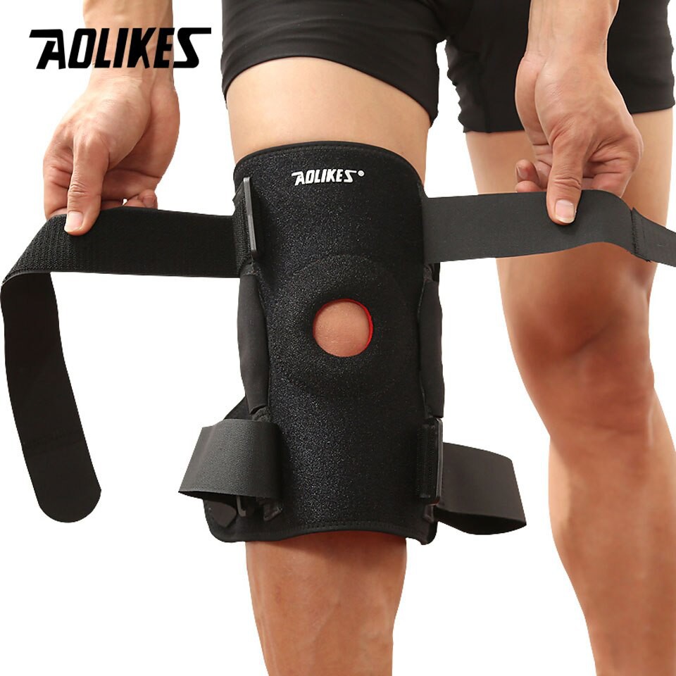 Đai bó bảo vệ khớp gối AOLIKES A-7907 sử dụng thanh hợp kim nhôm trợ lực sport knee protector