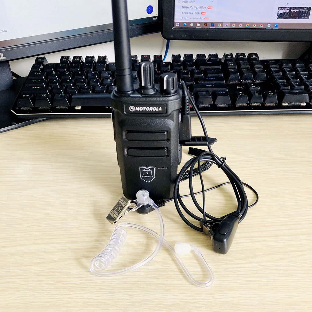 Tai nghe ống hơi cho bộ đàm Motorola, Icom, Kenwood, HYT,... - Hàng nhập khẩu