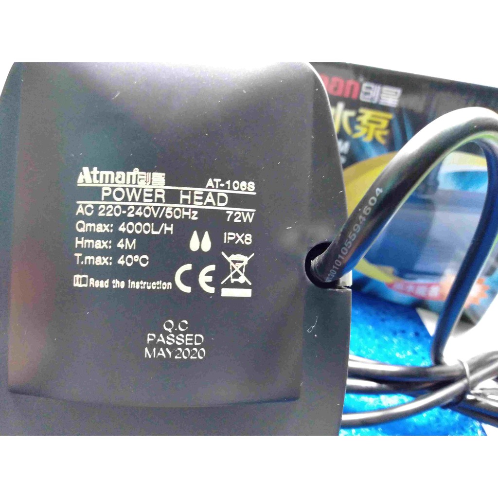 Atman 105S - 106s Máy Bơm Hồ Cá, 37W-3000L. Máy Bơm Hồ Cá. Cá cảnh Thanh tâm