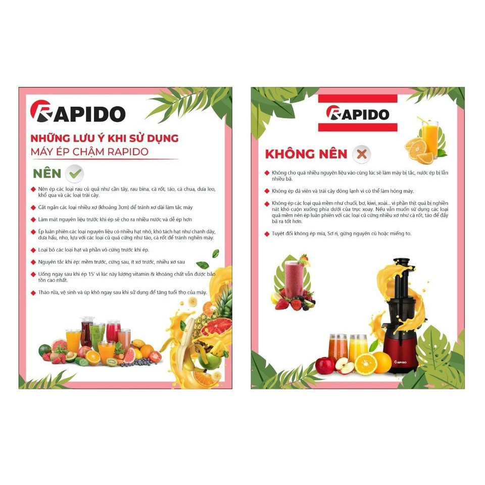 MÁY ÉP CHẬM RAPIDO RSJ 150M