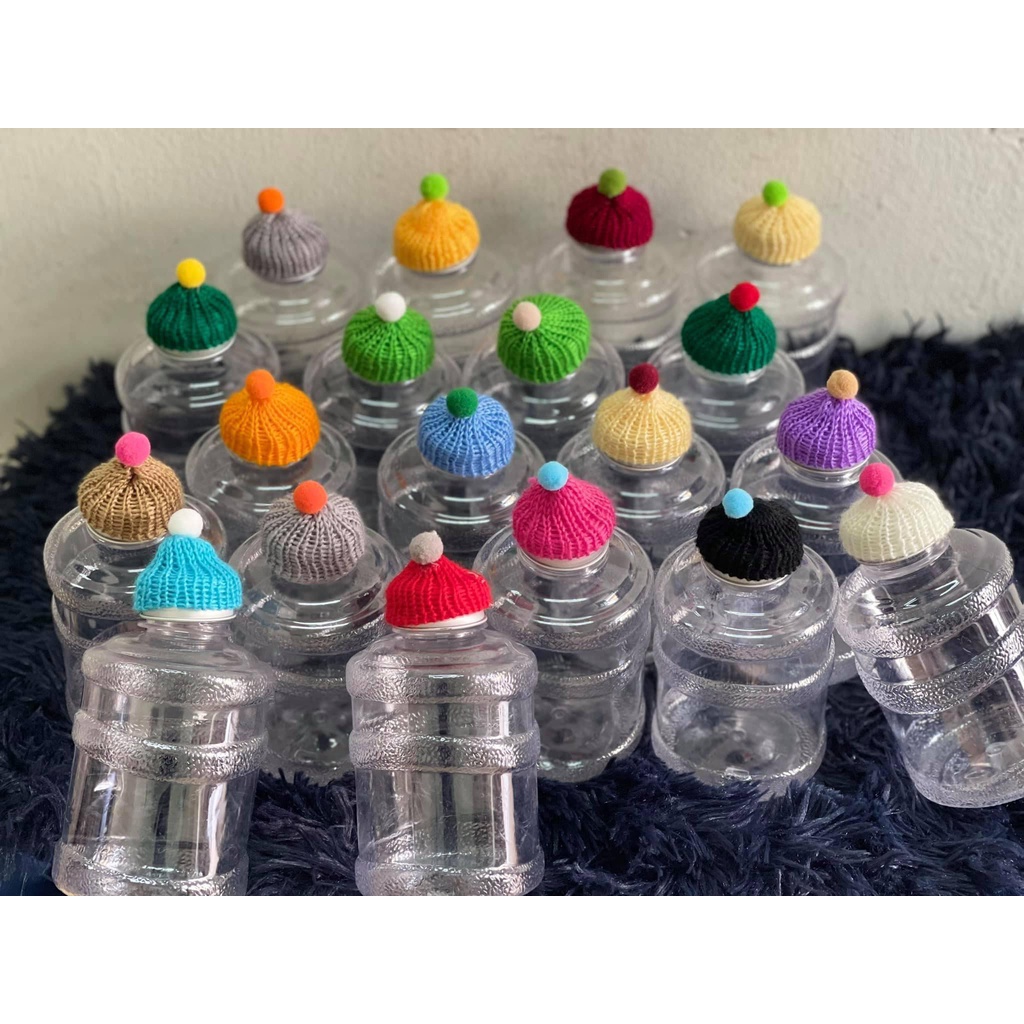 Chai Đựng Trà Sữa 500ml tặng kèm mũ len siêu CUTE cho mùa đông ấm áp.