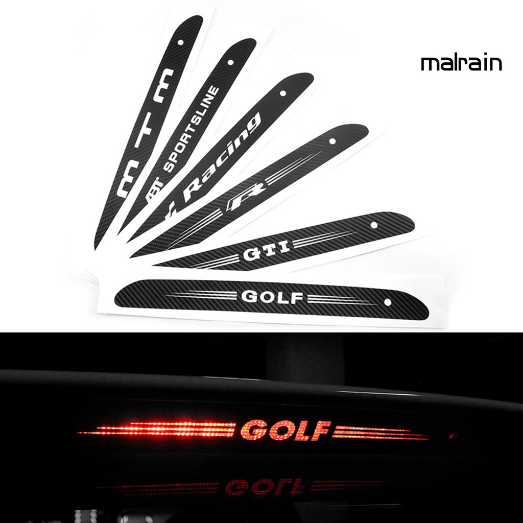 Miếng Dán Trang Trí Đèn Phanh Bằng Sợi Carbon Dành Cho Xe Hơi VW Golf Series