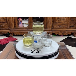 Bộ 6 cốc lùn cạnh-b22712-340ml-ly thủy tinh-cốc thuỷ tinh ocean