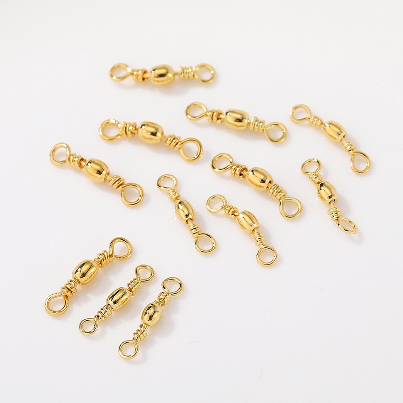 Set 2 Khóa Số 8 Bằng Đồng Mạ Vàng 14K Dùng Làm Trang Sức diy