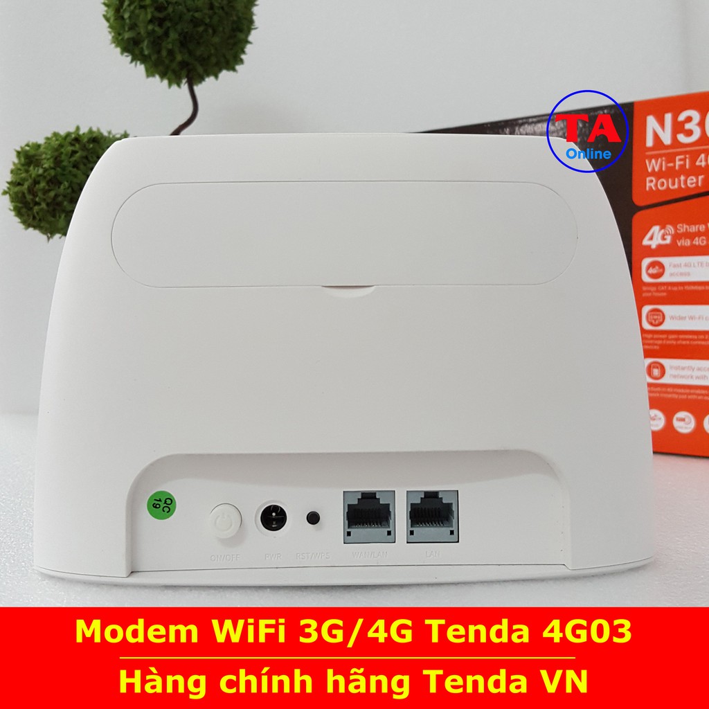 Wifi 4G Tenda 4G03 - Tốc độ 150Mbs, Hỗ trợ 32 User - Hàng chính hãng