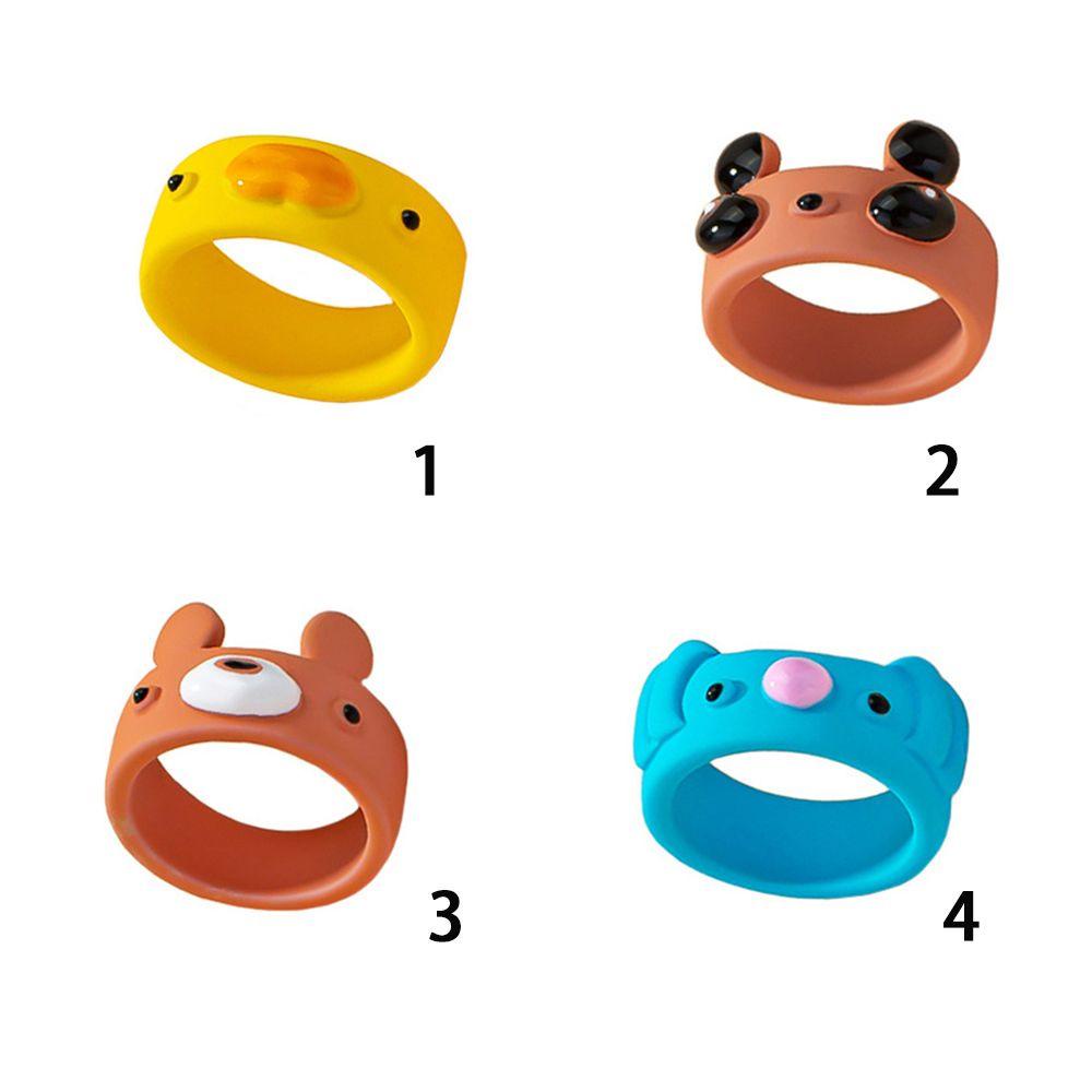 Nhẫn Hình Động Vật Bằng Nhựa Dễ Thương Nhiều Màu Sắc