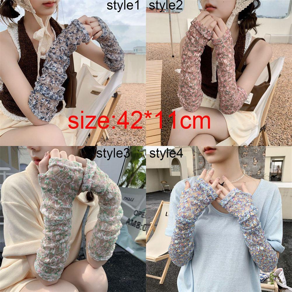 MUVAKO Găng Tay Chống Nắng Và Tia UV Bằng Lụa Lạnh Dáng Rộng Dành Cho Bạn Nữ Lái Xe Thể Thao Ngoài