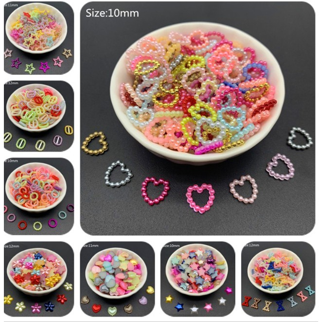 Set 100 Hạt Ngọc Trai Giả Nhiều Màu Sắc Dùng Để Trang Trí Thủ Công