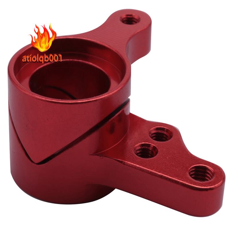 Phụ kiện tay lái bằng hợp kim nhôm màu đỏ cho xe hơi điều khiển từ xa WLtoys 144001 4WD tỉ lệ 1/14