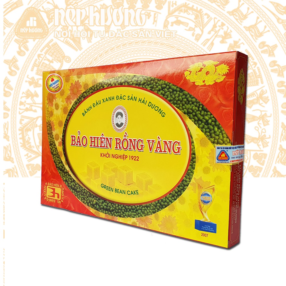 Bánh đậu xanh Bảo Hiên Rồng Vàng - hộp 450g