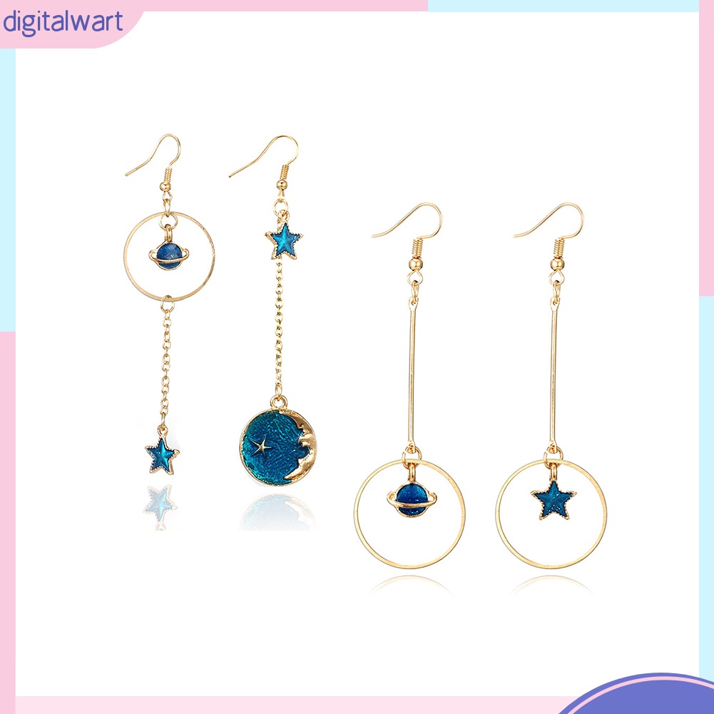 Khuyên Tai Dài Hình Trăng / Sao Xinh Xắn Dành Cho Nữ