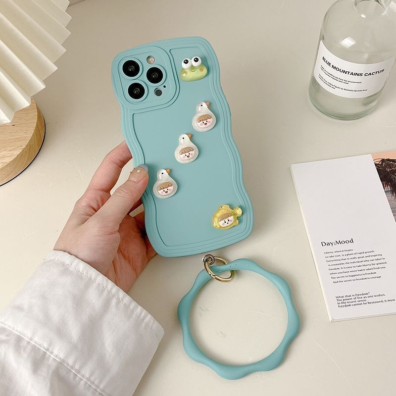 Ốp điện thoại hình vịt và ếch 3D dễ thương thích hợp cho iphone 12 13 11 Pro Max X Xs Max Xr