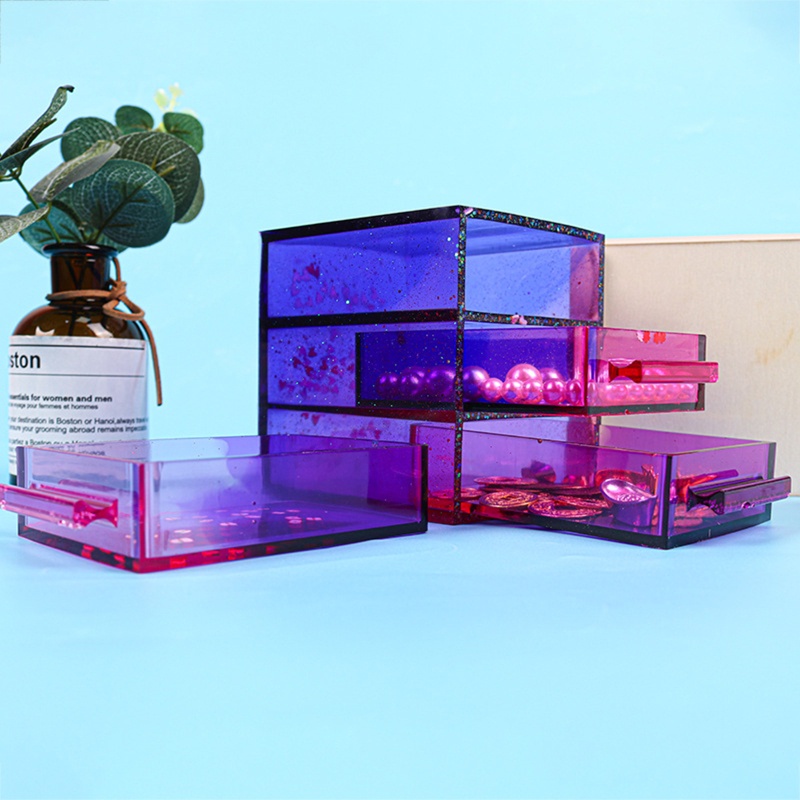 Hộp Đựng Trang Sức Nhiều Ngăn Kéo Bằng Nhựa Resin Bền