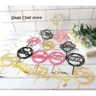Que cắm chữ mika Happy Birthday trang trí (nhiều mẫu)