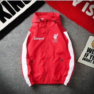Áo khoác gió thể thao CLB Liverpool nam nữ 2 lớp chống nắng nước form rộng ( có 4 màu)