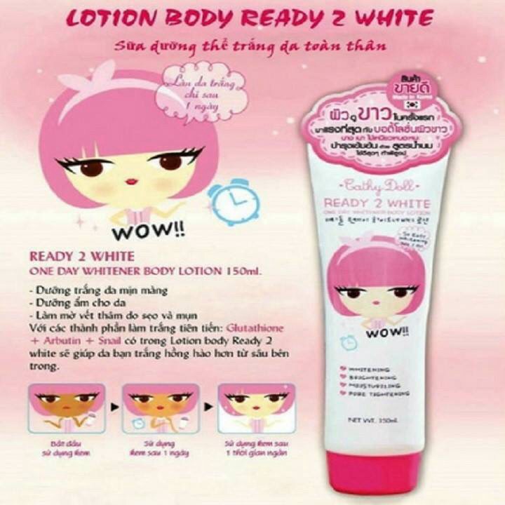 Sữa dưỡng thể trắng da Cathy Doll Ready 2 White Whitener Body Lotion