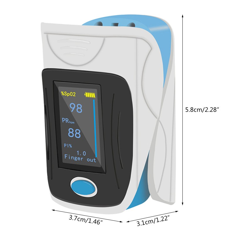 flgo Finger clip pulse oximeter measuring heart rate monitoring sleep oxygen saturation detector
