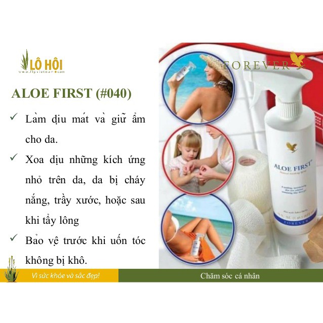Aloe First – Nước phun làm dịu da - Xuất xứ USA