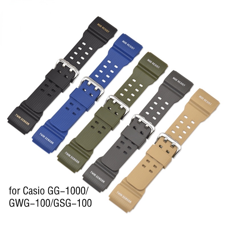 Dây Đeo Thay Thế Chất Liệu Silicon Màu Trơn Thời Trang Cho Casio G-Shock GG-1000 / GWG-100 / GSG-100