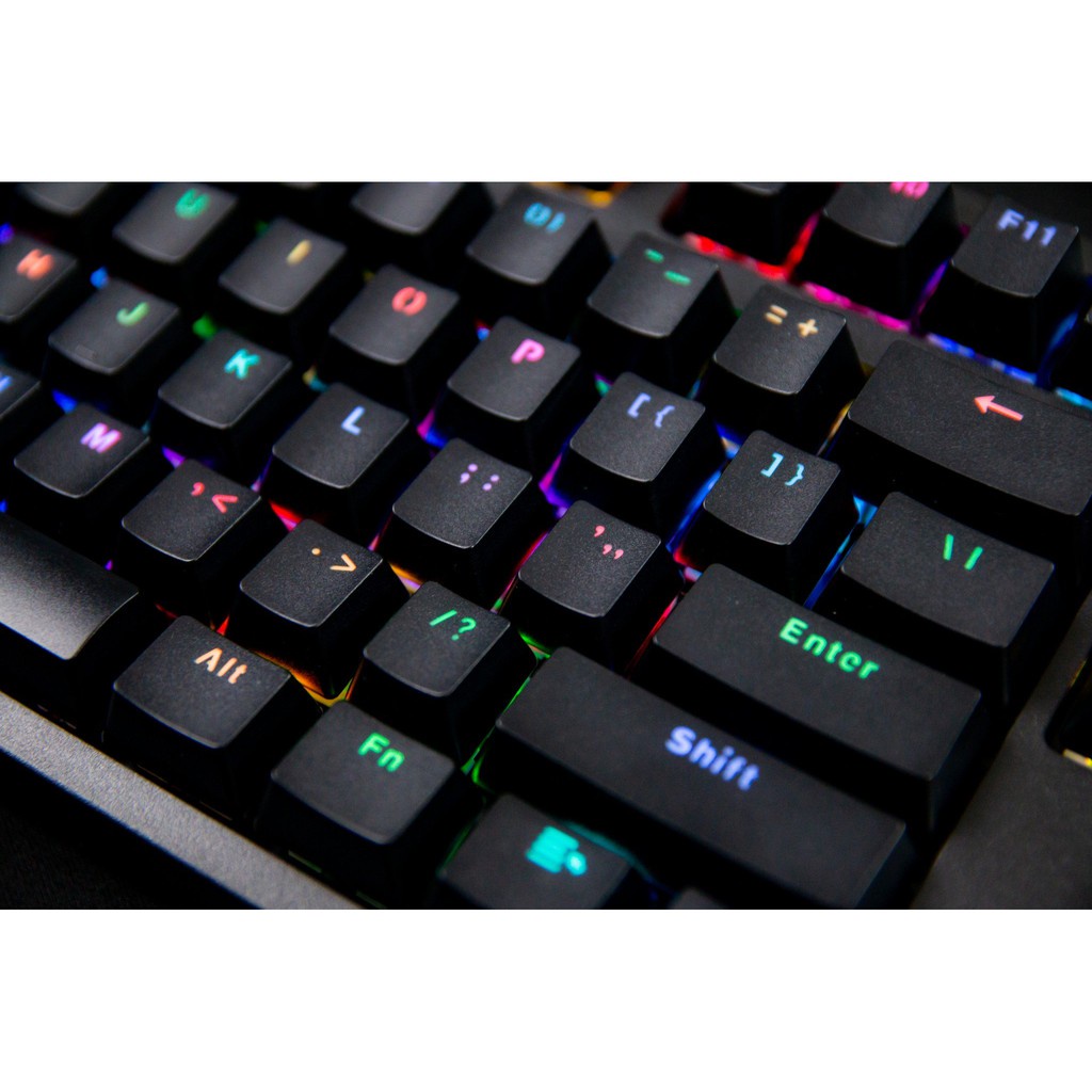 ☜⊙Bàn phím cơ Gaming Edra EK387 RGB  LED V2 Bản Nâng Cấp ,
