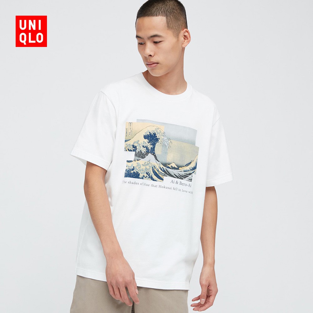 Áo thun UNIQLO UT North Jai-Toned Hokusai màu sắc thời trang