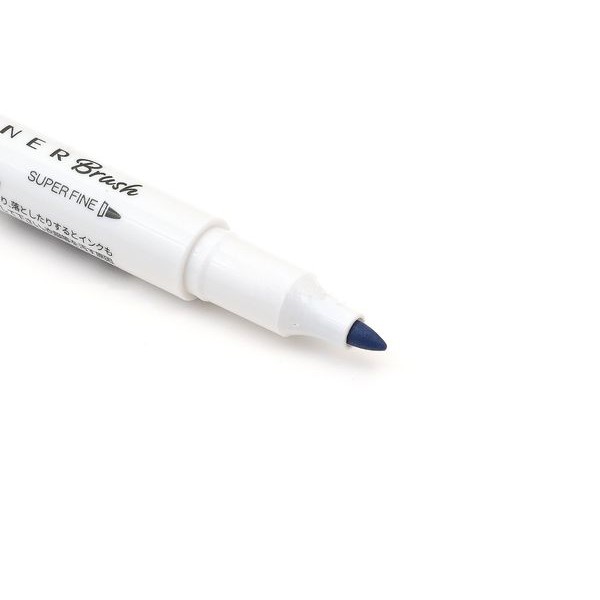 Bút lông đầu cọ Zebra Mildliner Double-Sided Highlighter Brush - Brush/ Extra Fine - Màu xanh dương sáng (Mild Cyan)