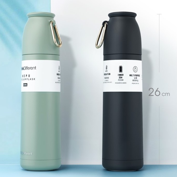 Bình giữ nhiệt ThinkDifferent 500ml phích giữ nhiệt có nắp cốc uống tiện lợi giữ nhiệt đến 18h INOX3