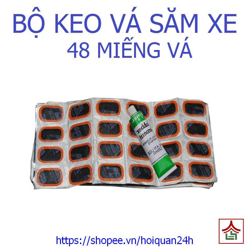 Bộ Vá Săm Ruột Xe Đạp Xe Máy 48 Miếng Vá Loại Tốt