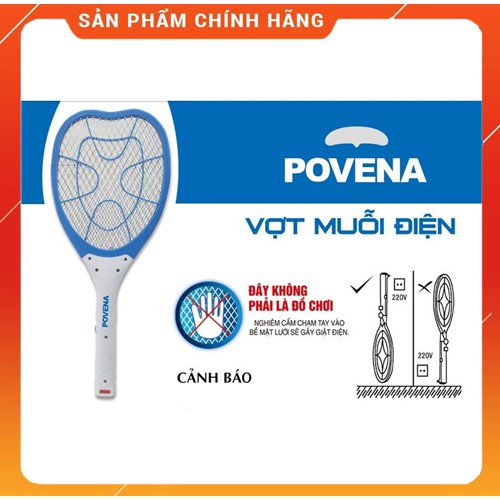 Vợt bắt muỗi POVENA [ FREESHIP ]  PVN-MQ22 pin khủng sử dụng rất lâu, bảo hành 6 tháng.